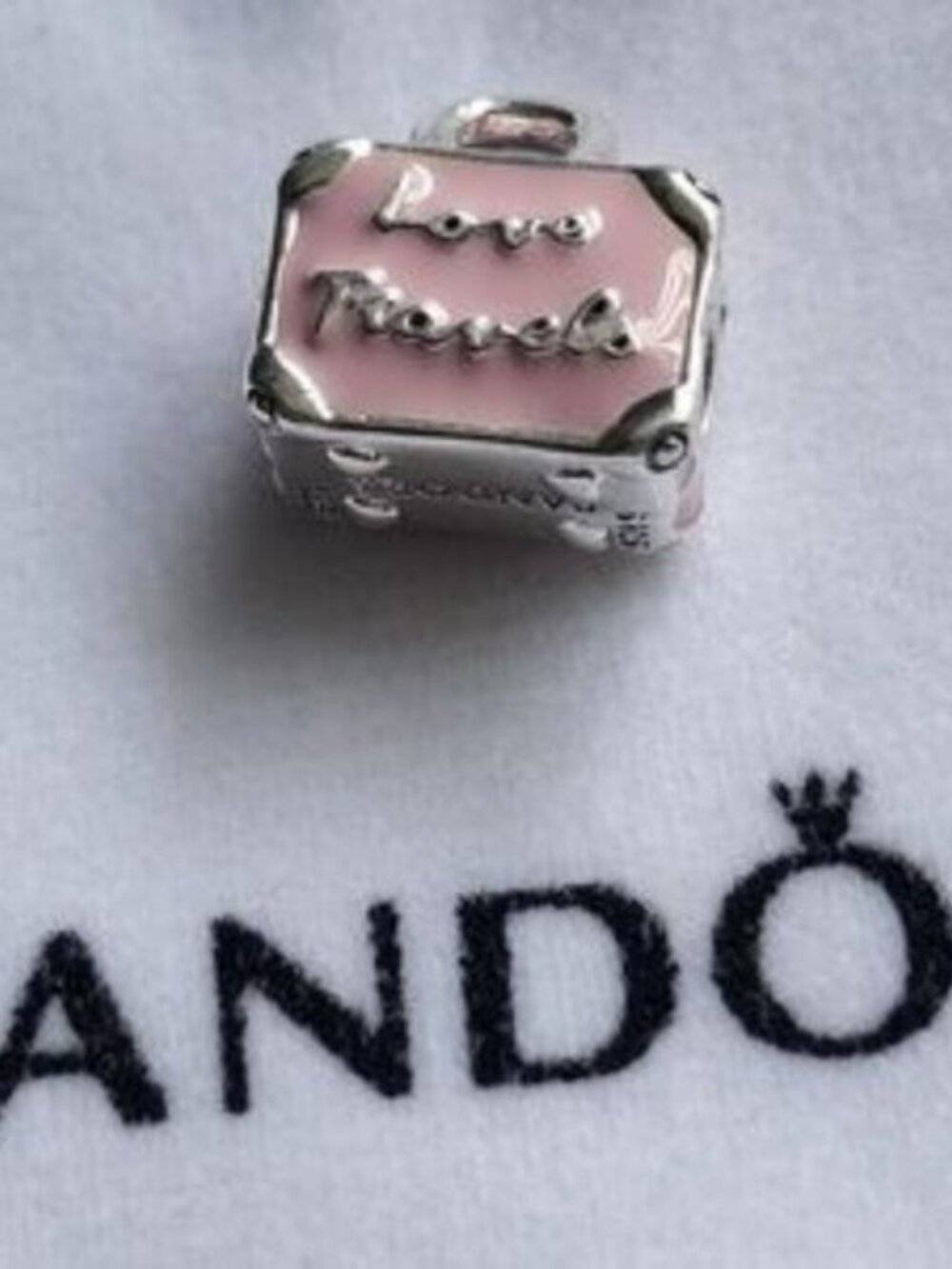 Pandora Pink and Silver 'Love Travels' Luggage Charm